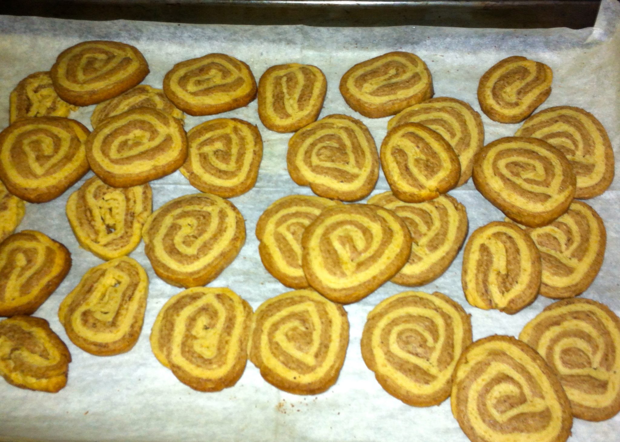 Ice box cookies right out of the oven