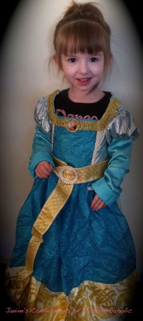 Lily's Turn in the Princess Merida Costume