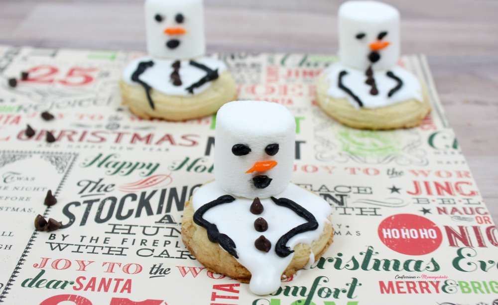 Melting Snowmen Cookies Horizontal