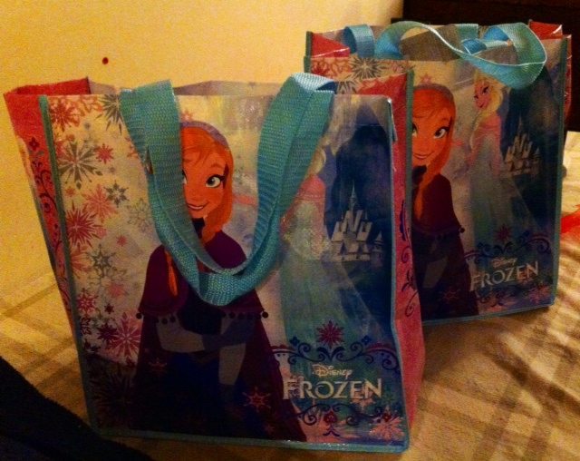 Valentine's Disney Store Gifts in Reusuable Frozen Bags