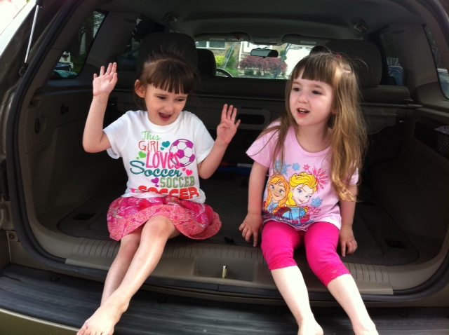 Having Fun in Dad's Car After He Washed and Cleaned Their Snack Disaster from the Back Seat