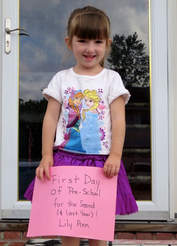 Lily 1st Day of Pre-School 2014