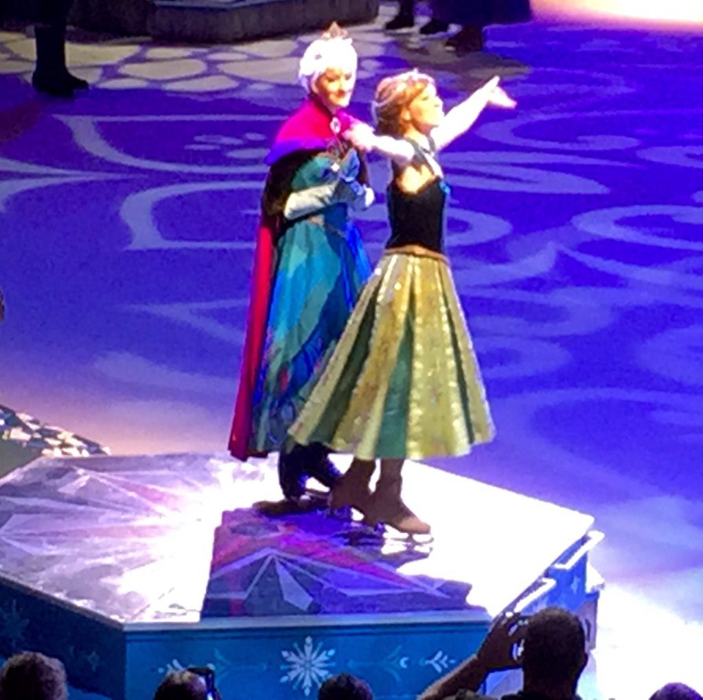 Anna and Elsa During Frozen On Ice