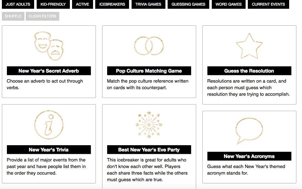 Tiny Prints New Years Eve Categories