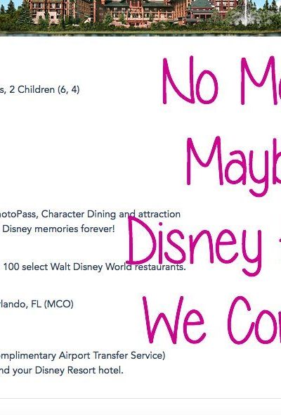No More Maybe Disney