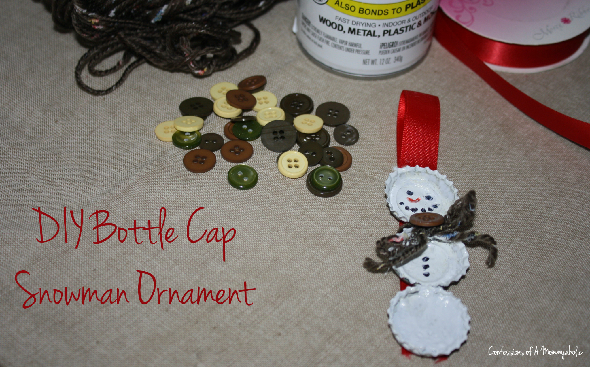DIY-Bottle-Cap-Snowman-Ornament