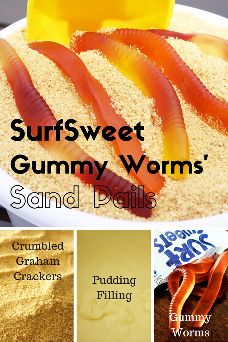 SurfSweet Gummy Worms Sand Pails