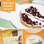 How to Best Enjoy TAZO® Chai Latte with Craisins & Cream Cheese on Marble Rye Toast