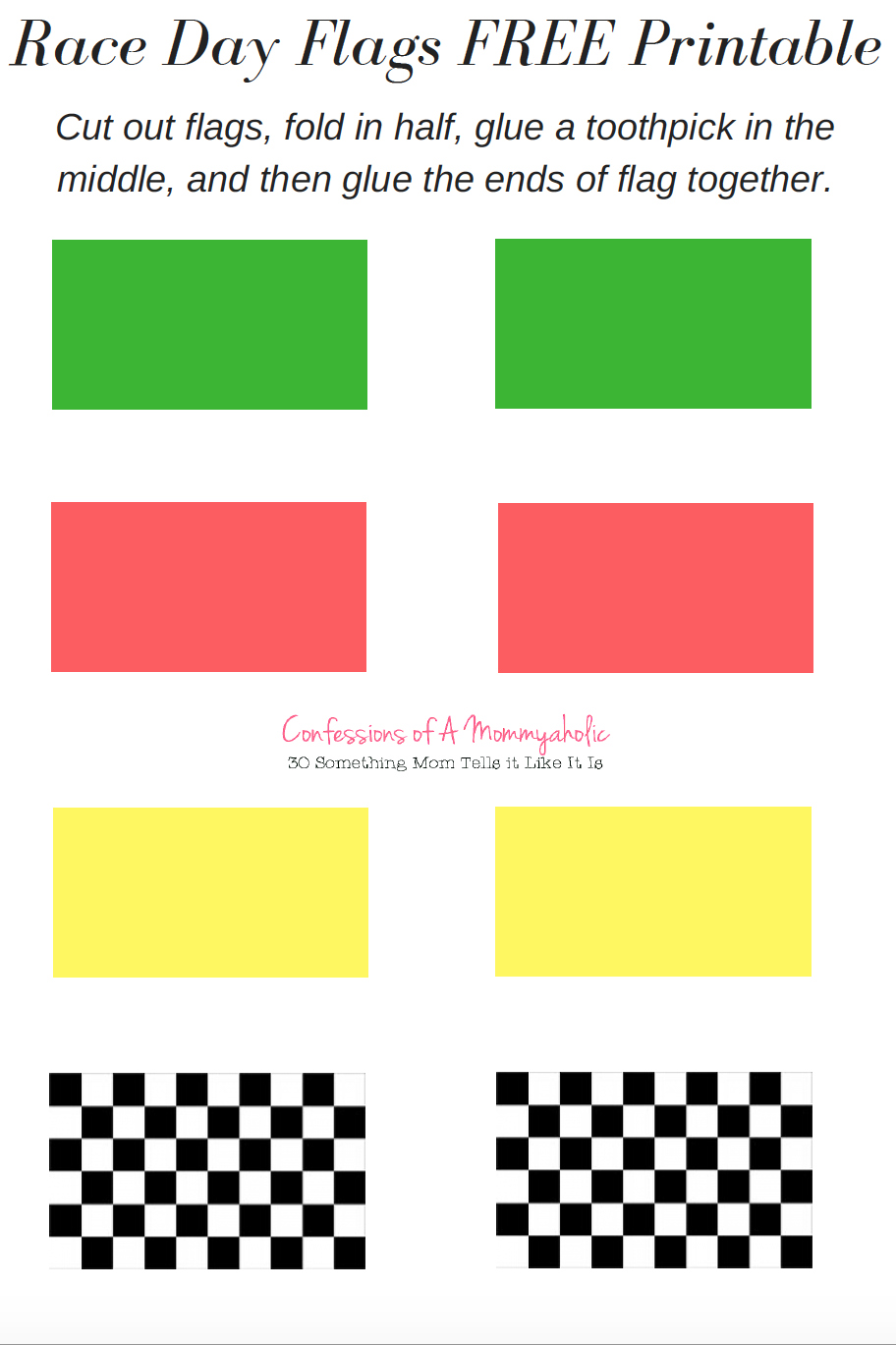 Race Day Printables Flags