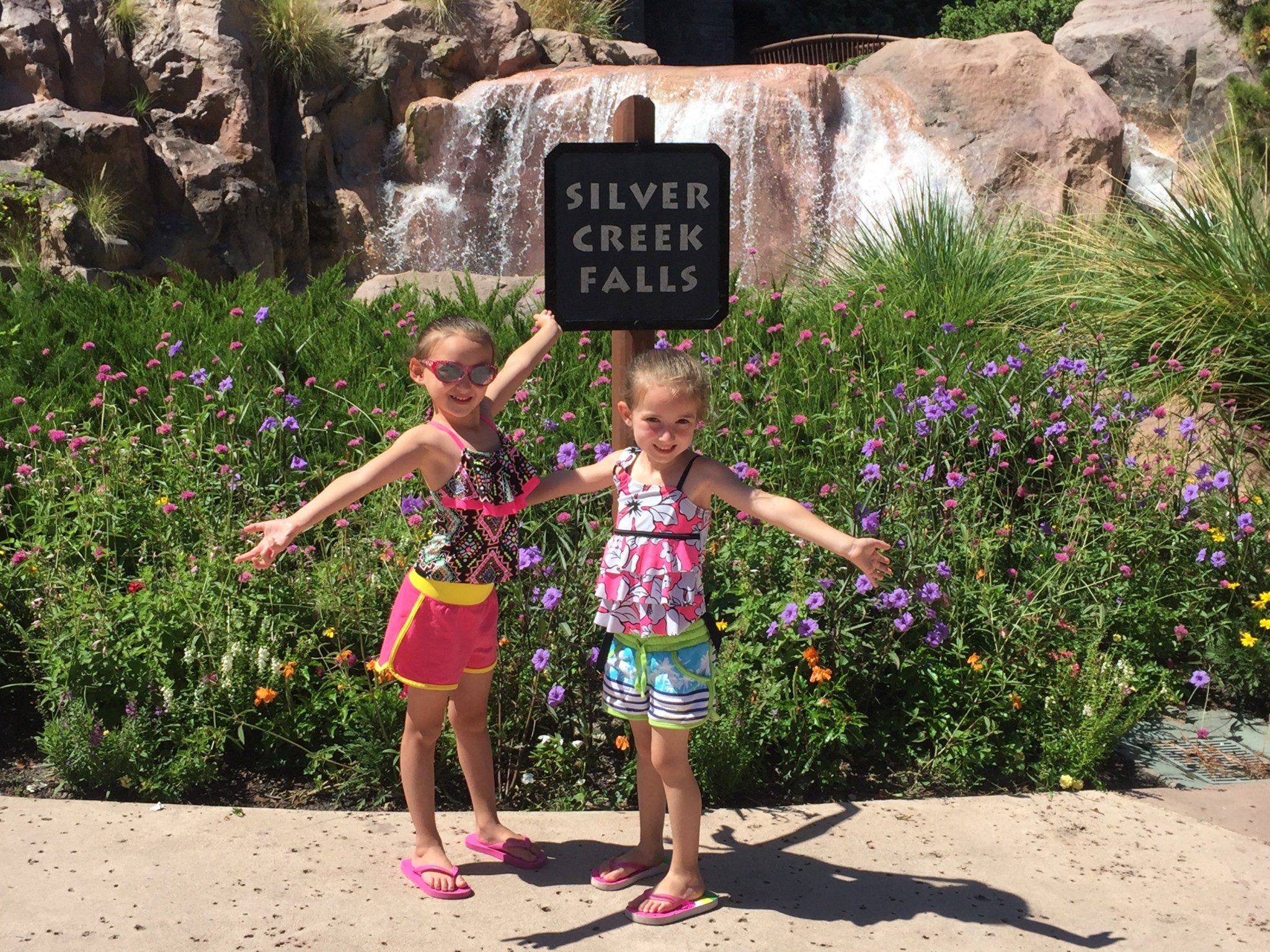 The Girls Outside of Disney's The Wilderness Lodge Resort