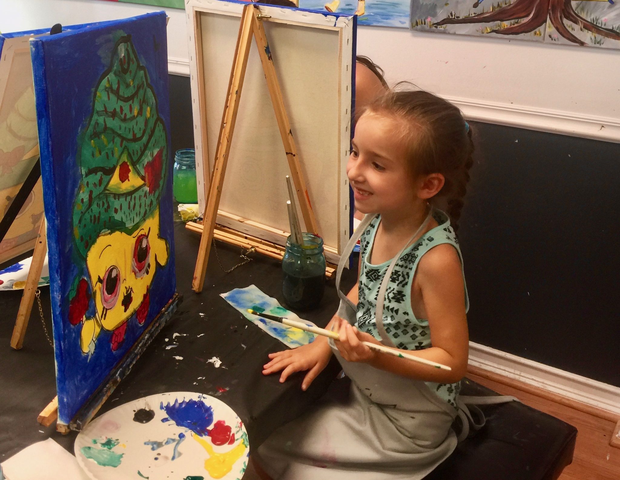 Lily painting this past summer