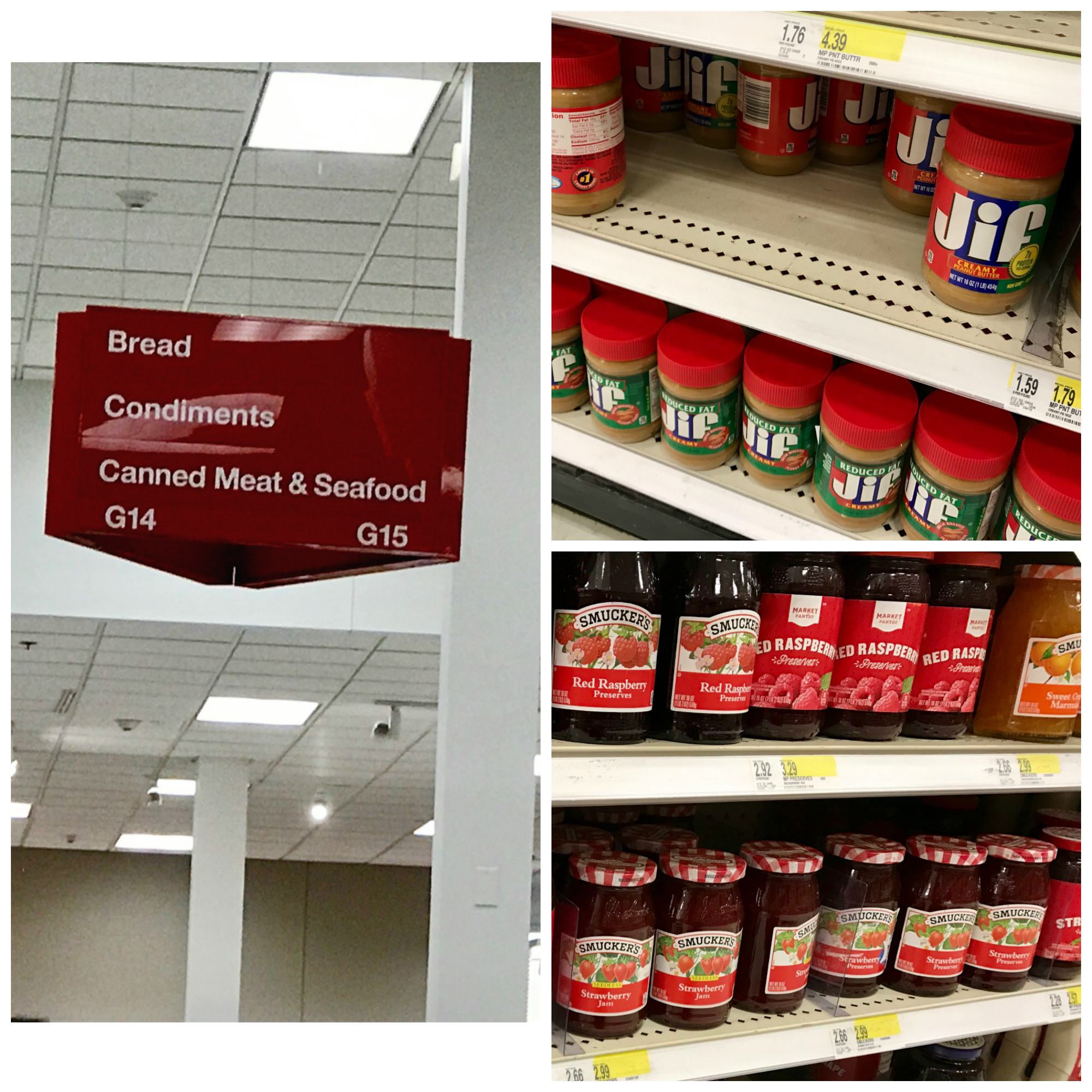 Smuckers and JIF Products at Target