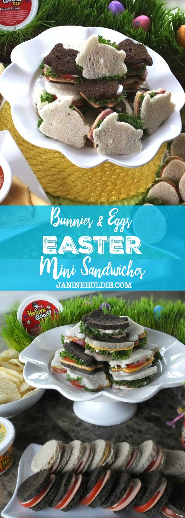 Bunnies and Eggs Easter Mini Sandwiches