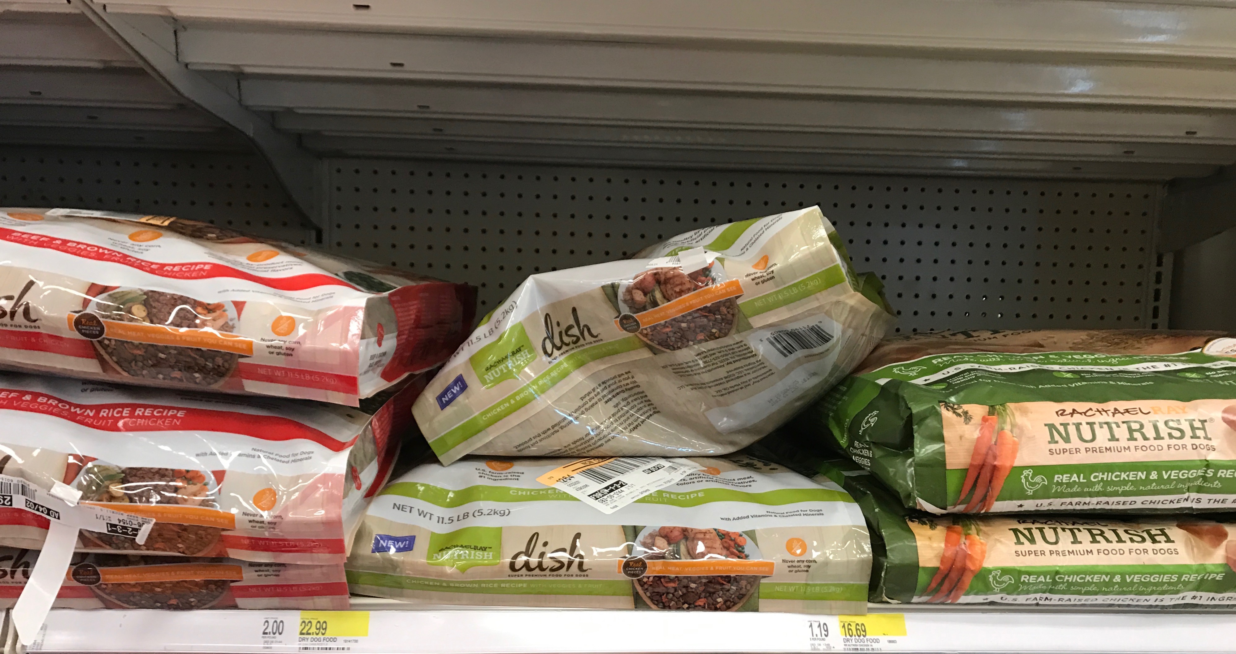 Rachel Ray Nutrish Dog Food on Shelf at Target