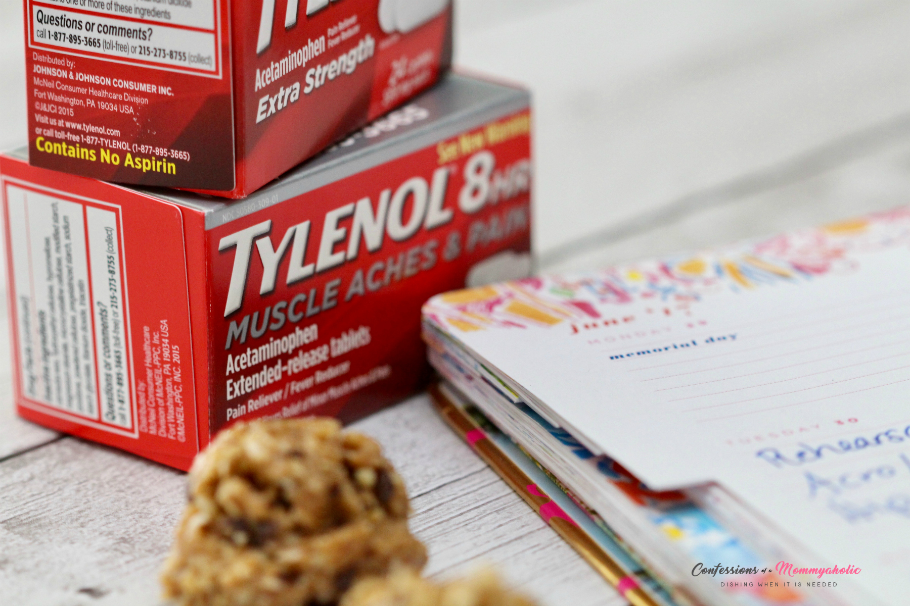 Planner Tylenol and Cookie Ball