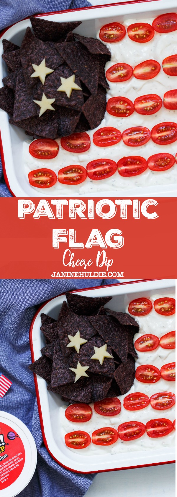 Patriotic Flag Cheese Dip