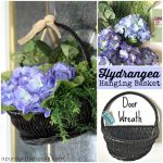 DIY Hanging Hydrangea Hanging Door Basket Wreath #TSSBH