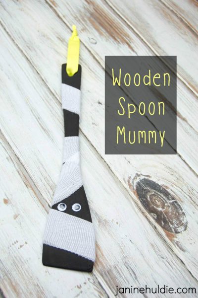 Easy Wooden Spoon Mummy Craft Dollar Tree Halloween