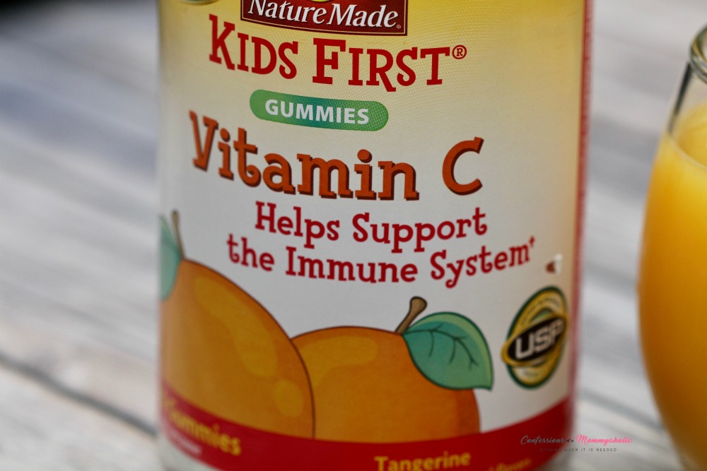 Closeup of Kids First Nature Made Vitamin C Bottle