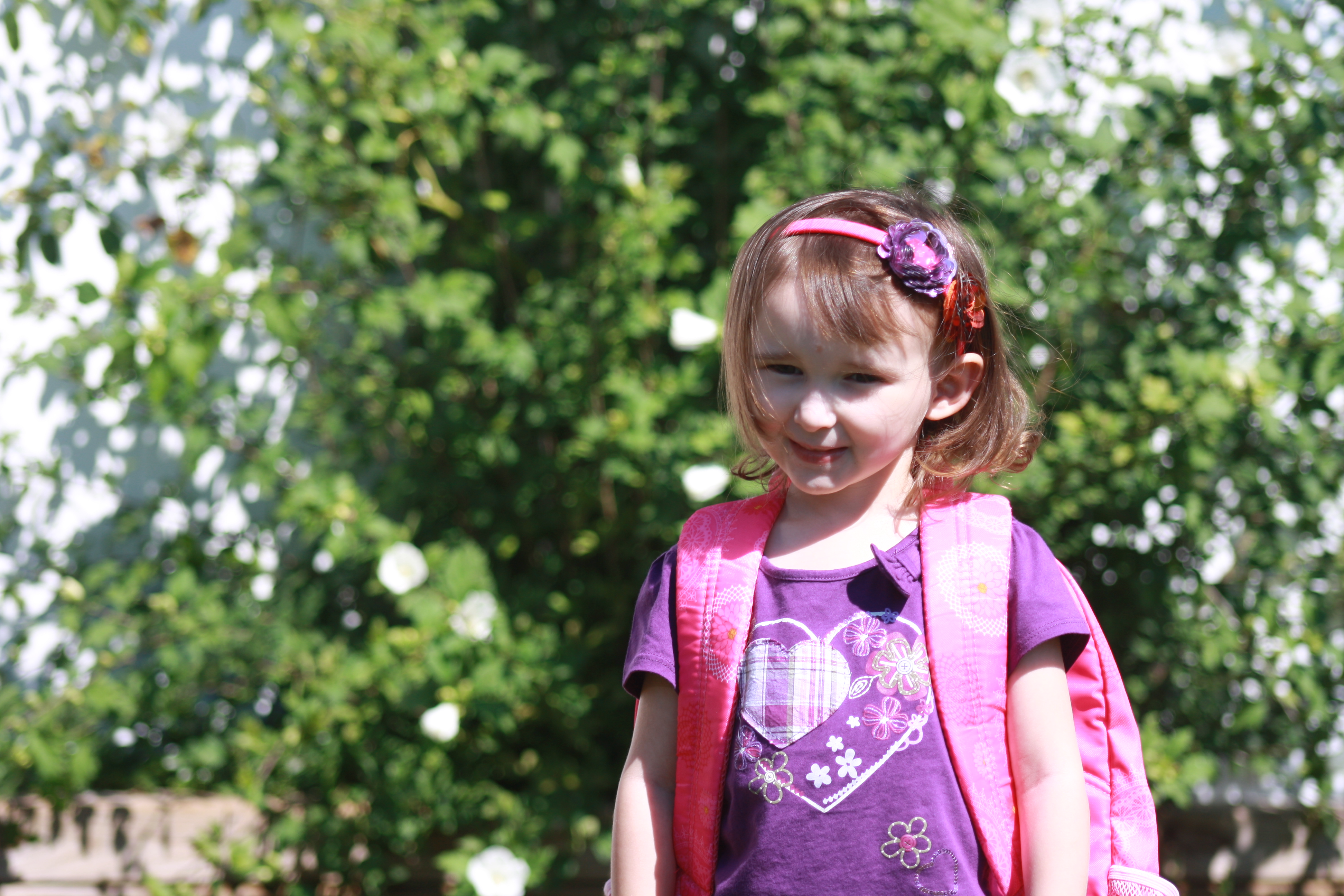Emma going to pre-school at 3