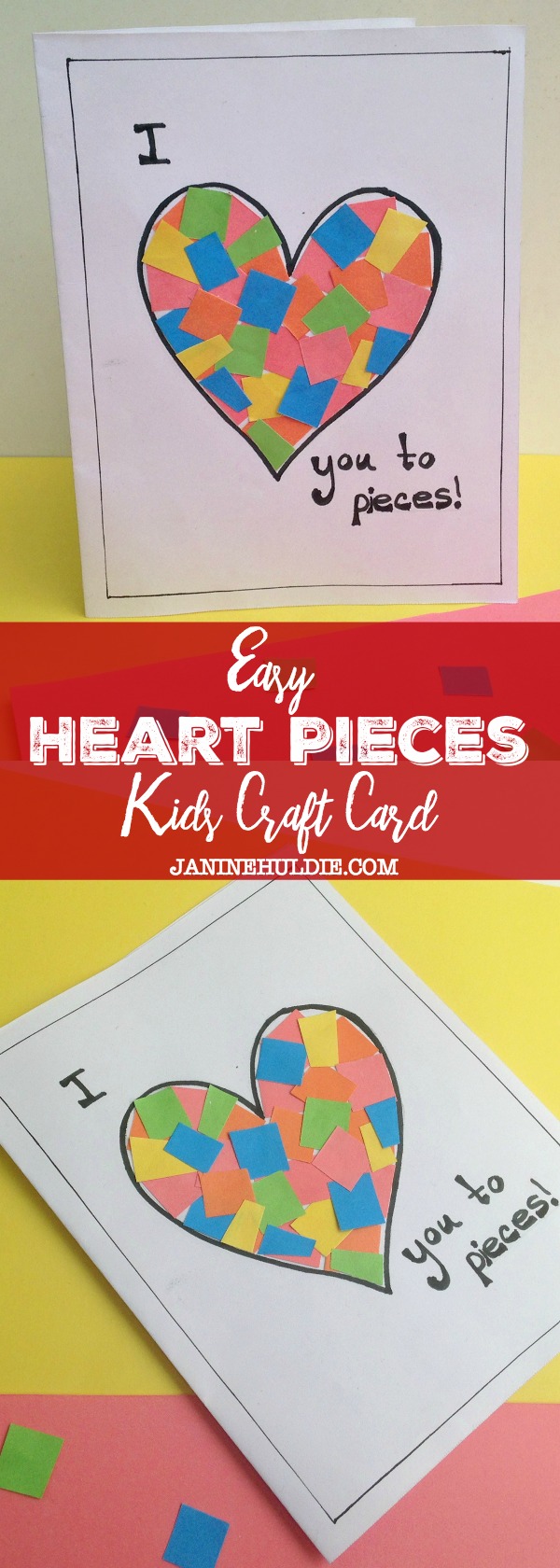 Easy Heart Pieces Kids Craft Card