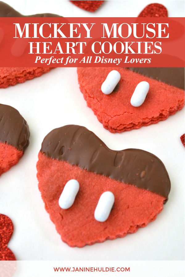 Mickey Mouse Heart Cookies Featured Image