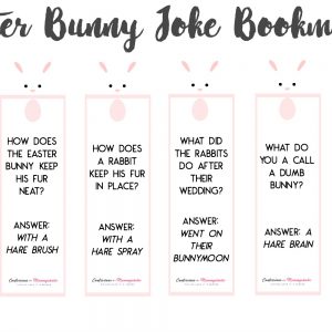 Easter Bunny Joke Bookmarks