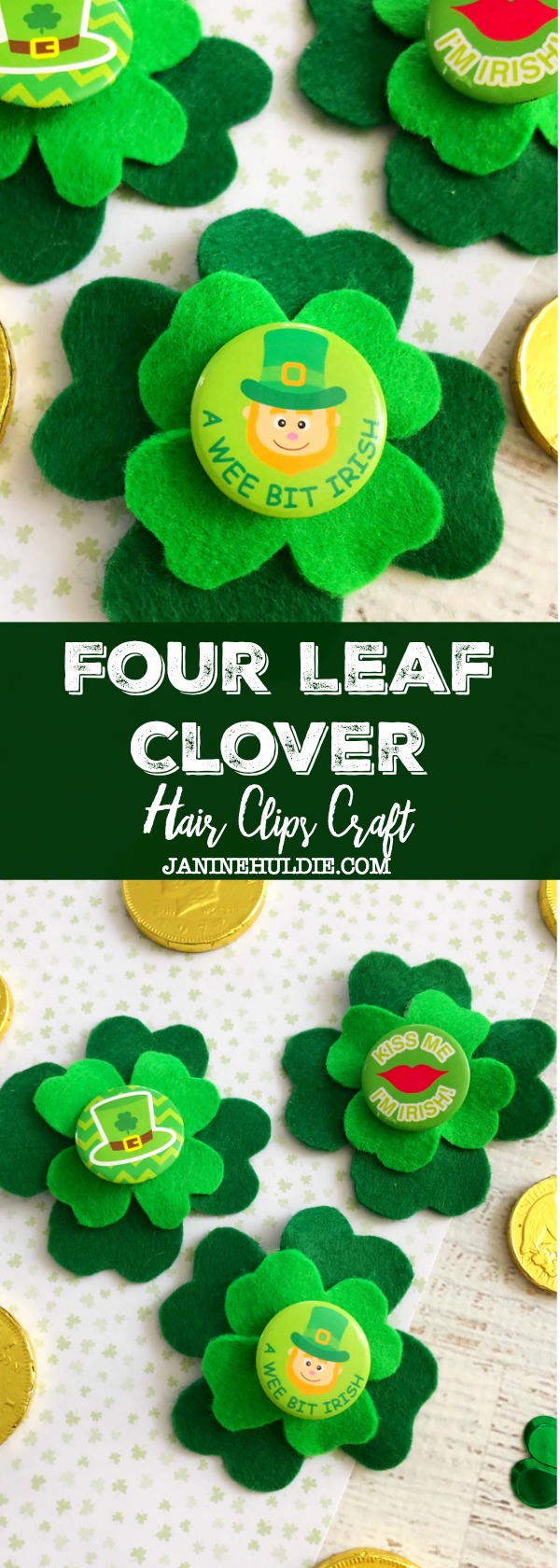 Four Leaf Clover Hair Clips Craft