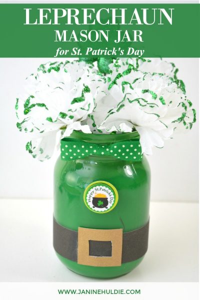Leprechaun Mason Jar for St. Patrick's Day Featured Image