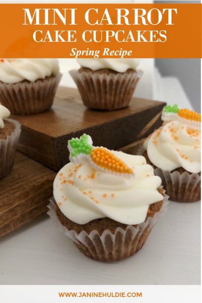 Mini Carrot Cake Cupcake with Cream Cheese Frosting Featured Image