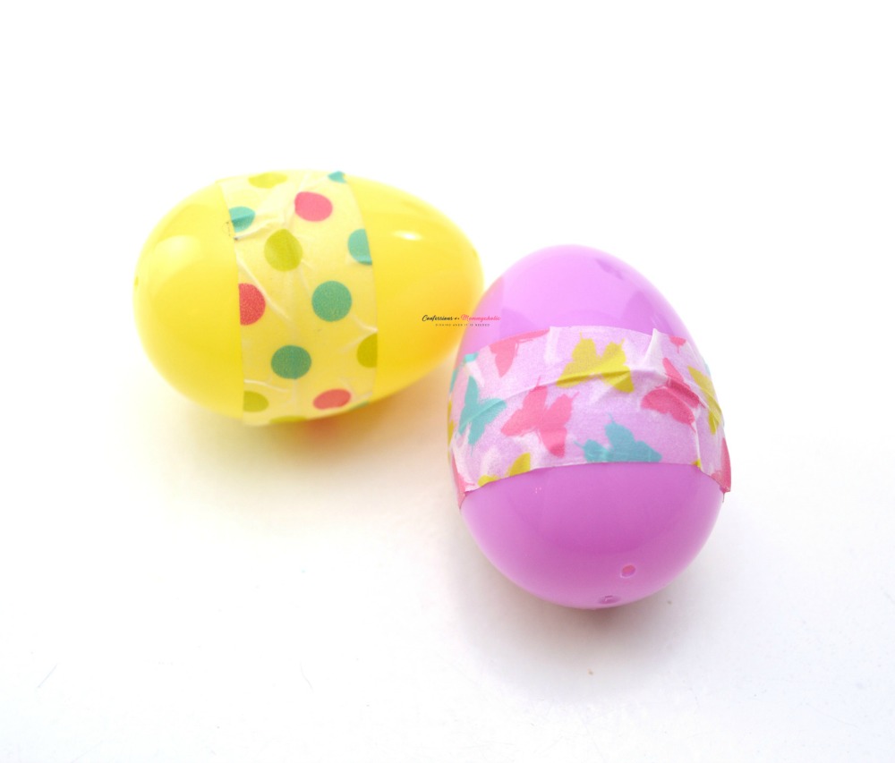 Washi Tape Easter Egg Maracas Craft for Kids Step 3