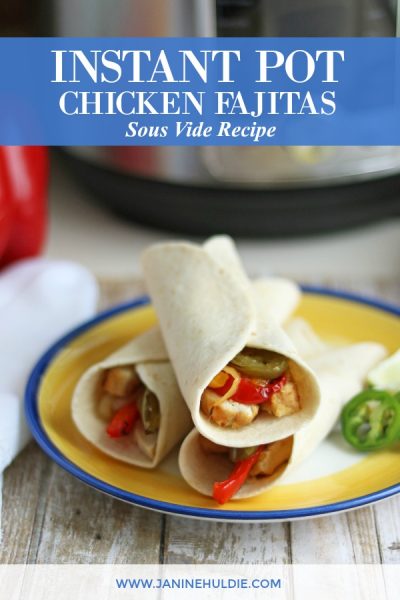 Instant Pot Tequila and Lime Chicken Fajitas Recipe Featured Image