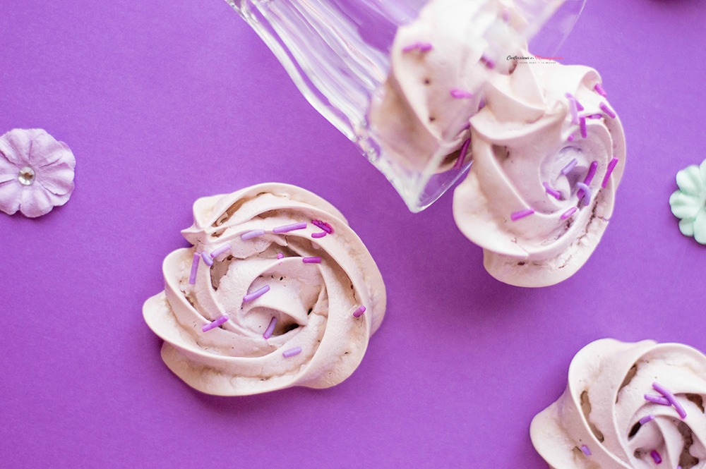 Purple Flower Meringue Cookies Recipe Horizontal 3
