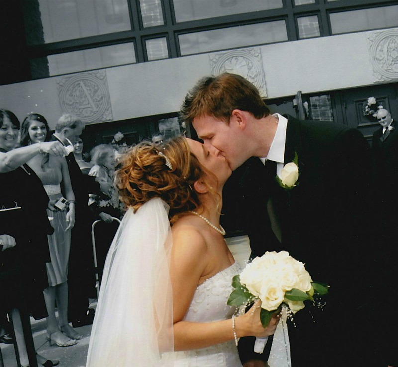 Our Wedding Kiss in Front of the Church