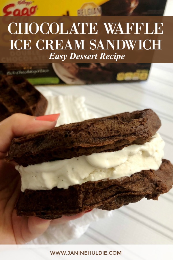 Chocolate Waffle Ice Cream Sandwich Recipe Featured Image
