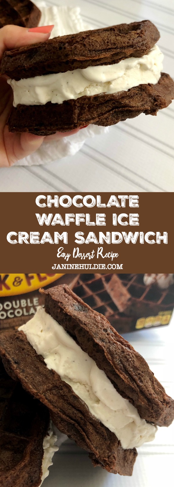 Chocolate Waffle Ice Cream Sandwich Recipe