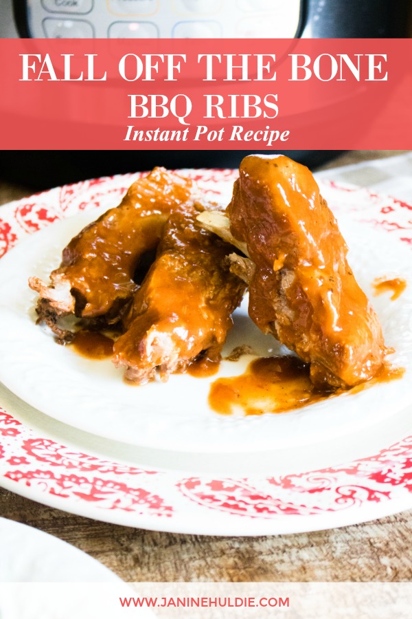 Fall of the Bone BBQ Ribs Instant Pot Recipe Featured Image