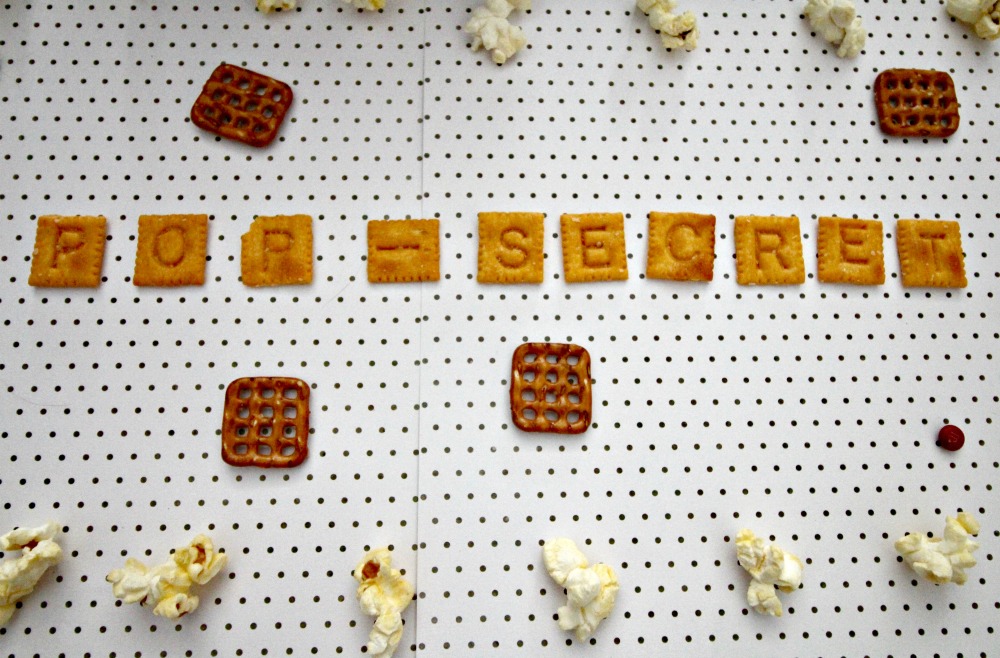 Pop Secret Alphabet Crackers Spelled Out