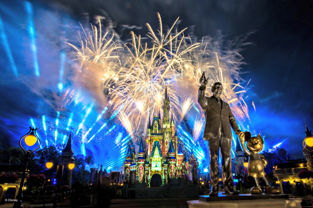 Walt Disney Magic Kingdom Happily Ever Fireworks and Illuminations in front of Cinderella Castle