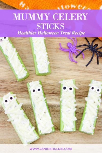 Mummy Celery Sticks Recipe Featured Image