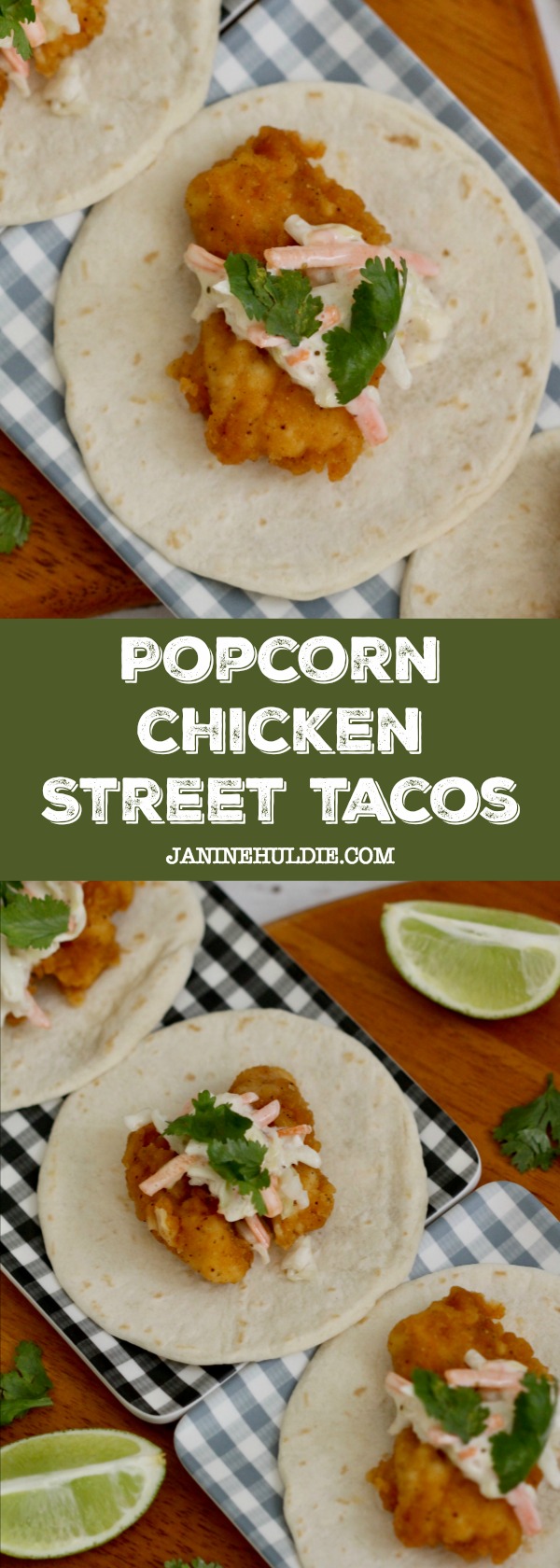 FamilyFriendly Popcorn Chicken Street Tacos for Taco Tuesdays