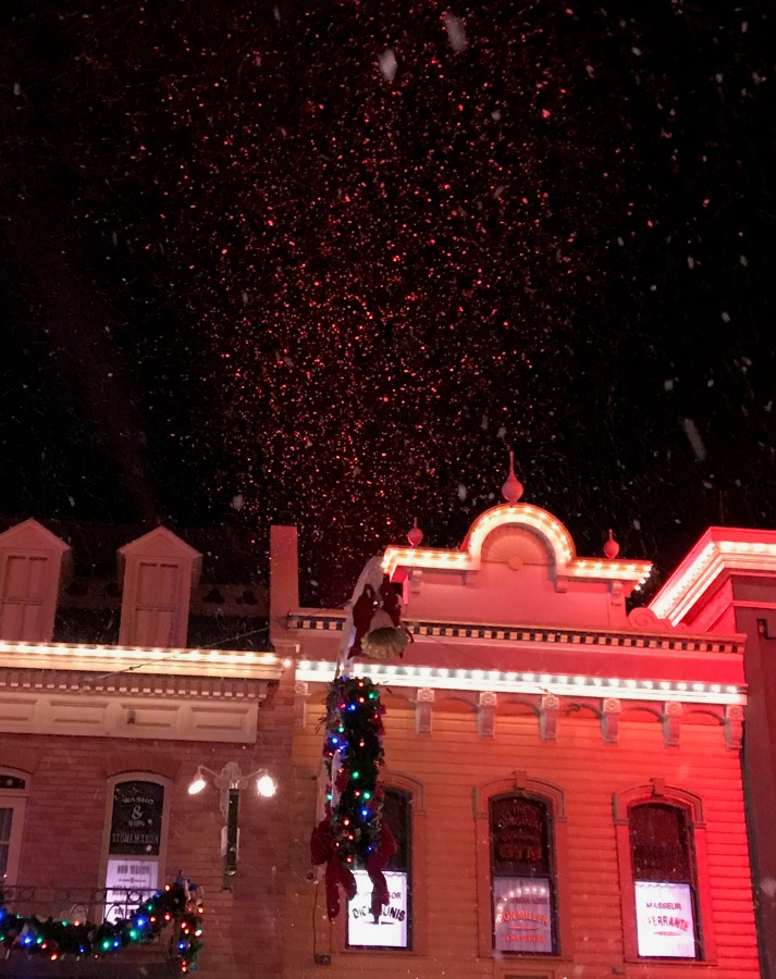 Snow on Main Street During Mickey's Very Merry Christmas Party