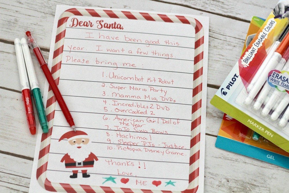 All Written Up Letter to Santa Step 1