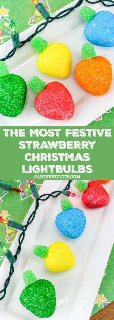 The Most Festive Strawberry Christmas Lightbulbs Recipe