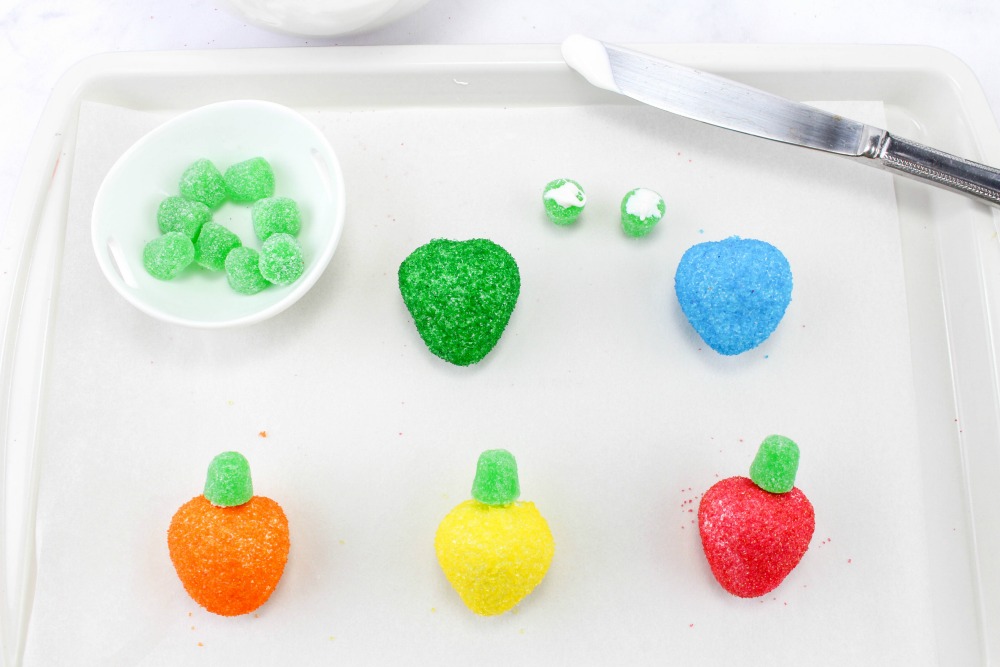 The Most Festive Strawberry Christmas Lightbulbs Recipe In Process 4