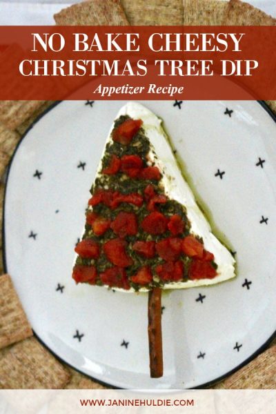 No Bake Cheesy Christmas Tree Dip Appetizer Recipe Featured Image