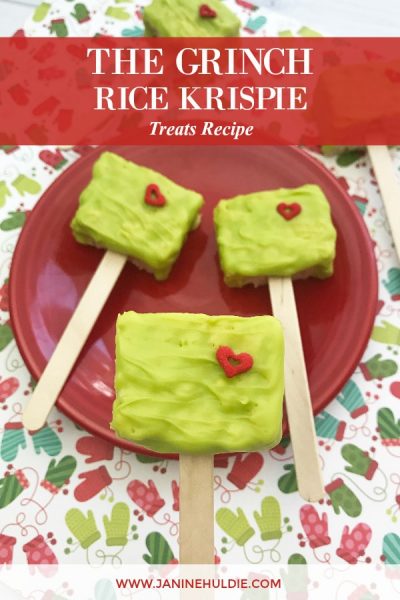 The Grinch Rice Krispie Treats Recipe Featured Image