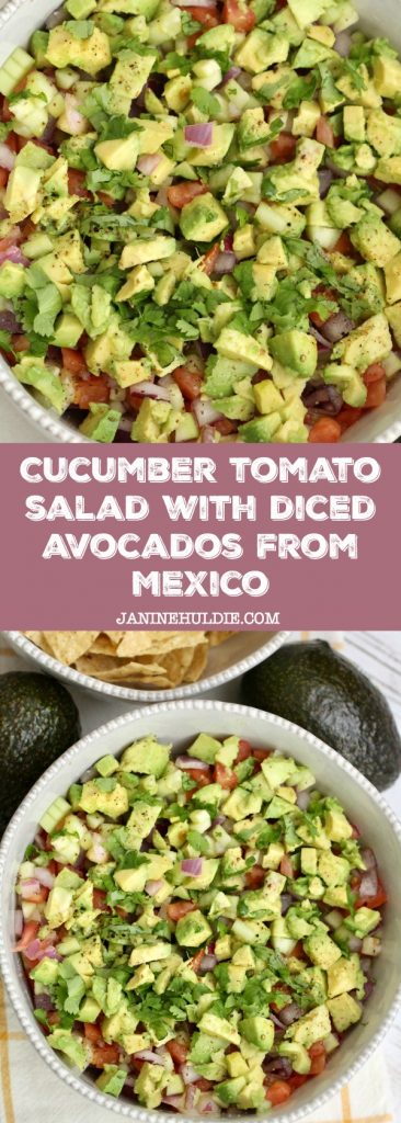 Cucumber Tomato Salad With Diced Avocados From Mexico Recipe