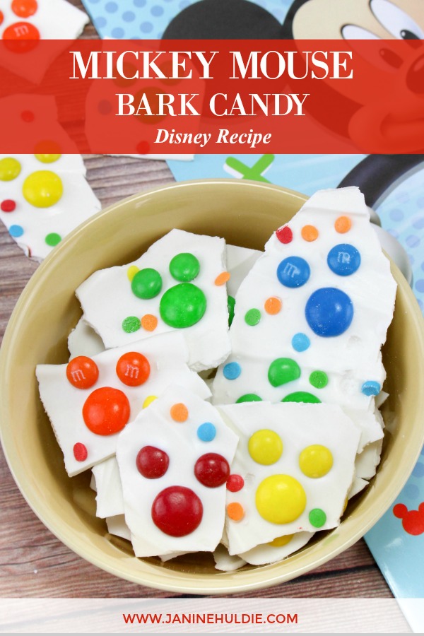 Mickey Mouse Bark Candy Recipe Featured Image