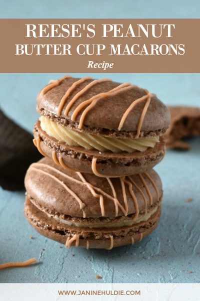 Reeses Peanut Butter Cup Macarons Recipe Featured Image